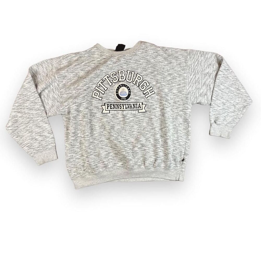 Men's Grey 'Pittsburgh' Crewneck Pullover Sweatshirt